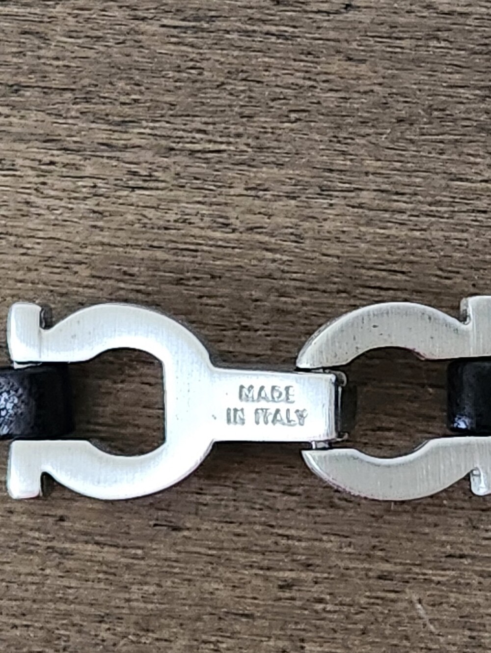 Salvatore Ferragamo Gancini Black Leather Choker / Double Wrap Bracelet + Box - Picture 4 of 8